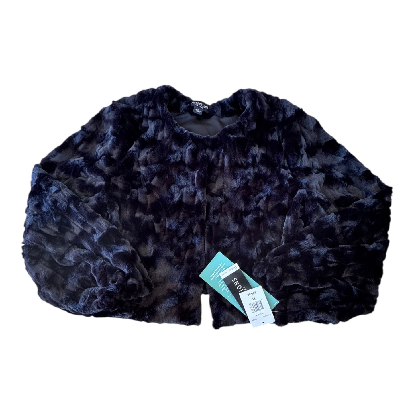 Sweater Cardigan By Perceptions In Black, Size:Xl