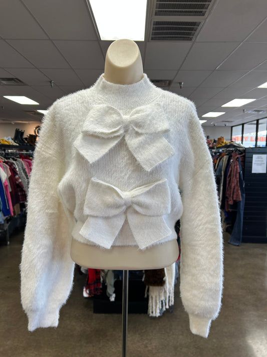 Sweater By Mable In White, Size:S