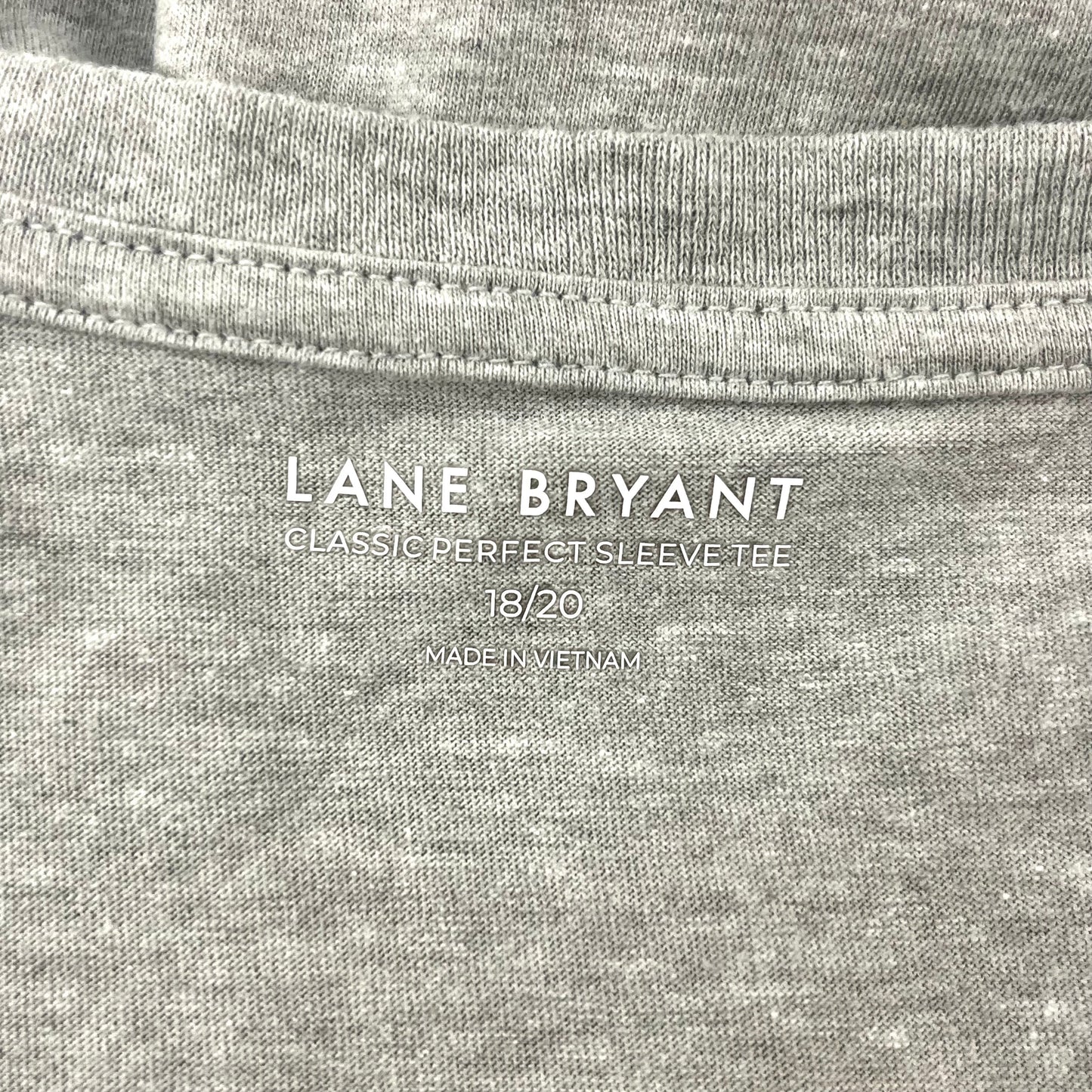 Top Short Sleeve Basic By Lane Bryant In Grey, Size: 1x