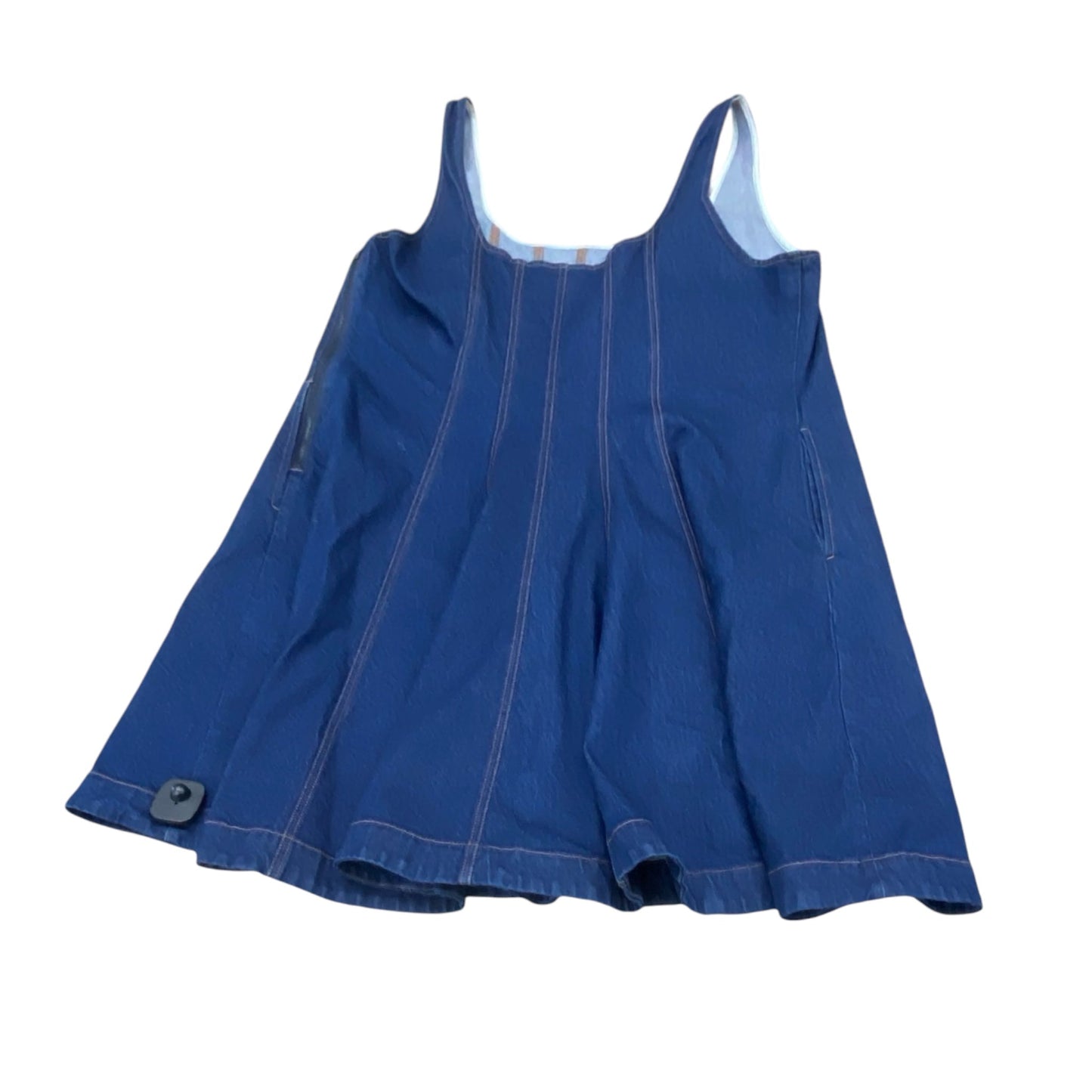 Dress Casual Midi By Target-Designer In Blue Denim, Size:2X