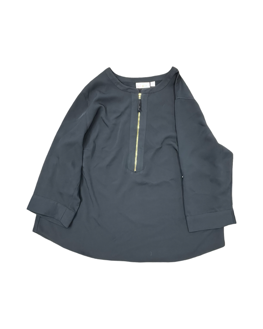 Blouse Ls By Belle By Kim Gravel In Black, Size:1X
