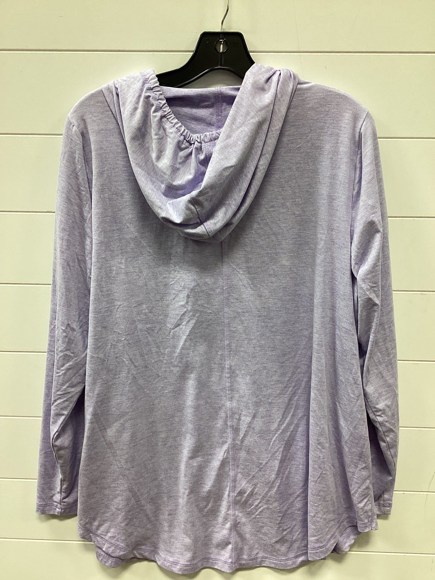 Athletic Top Ls Hoodie By Livi Active In Purple, Size:1X