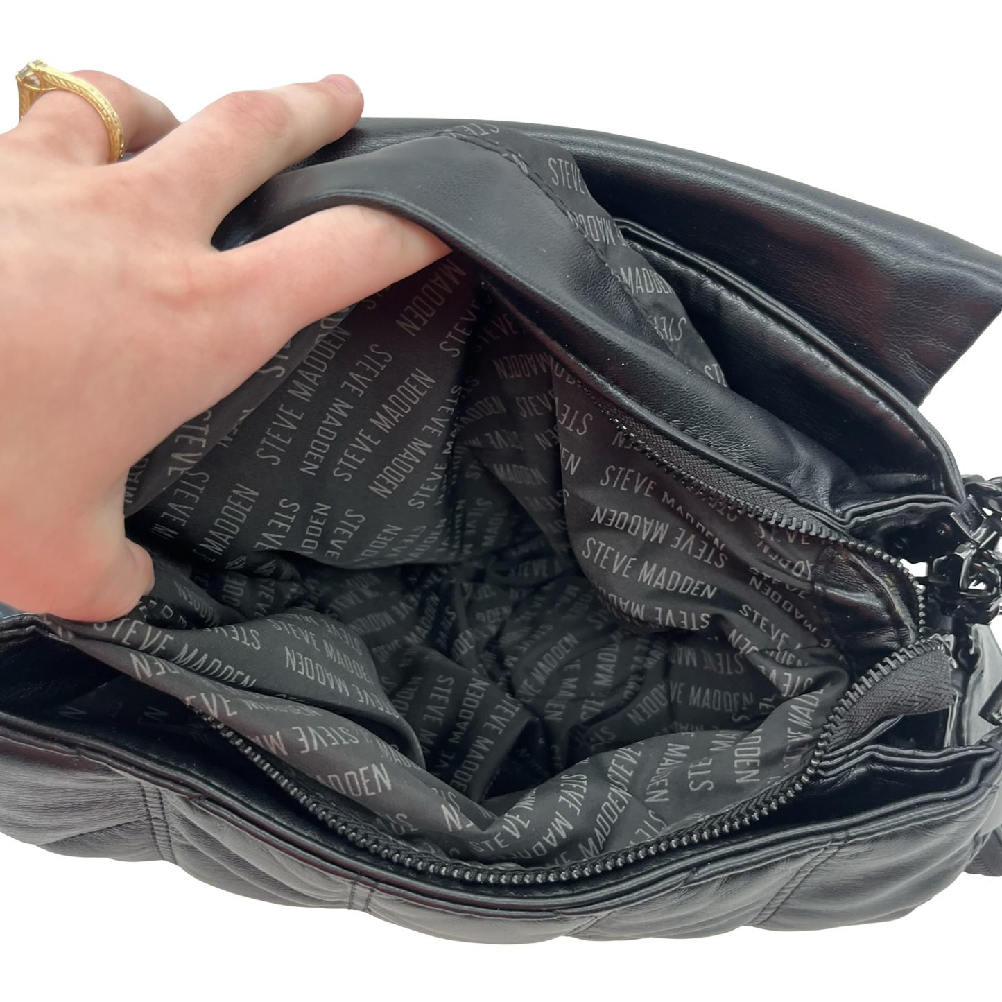Handbag By Steve Madden In Black, Size:Small