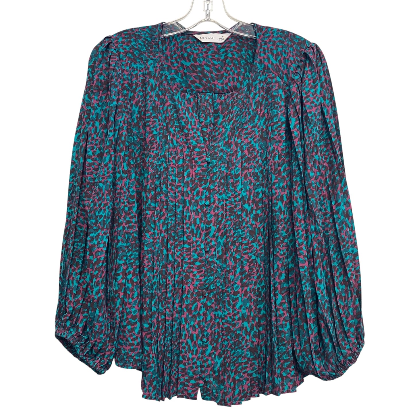 Top Ls By Nine West In Green & Pink, Size:M