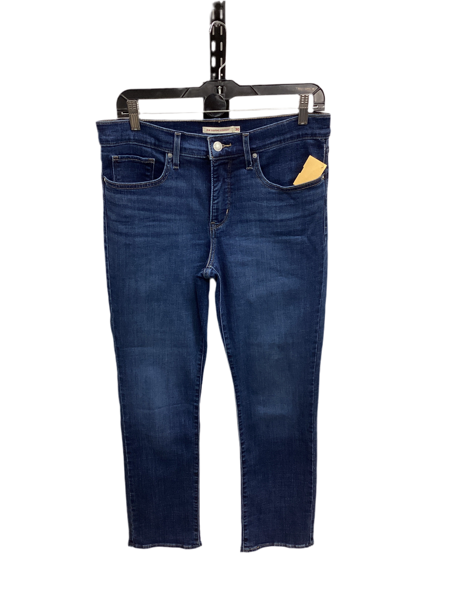 Jeans Straight By Levis In Blue Denim, Size:10