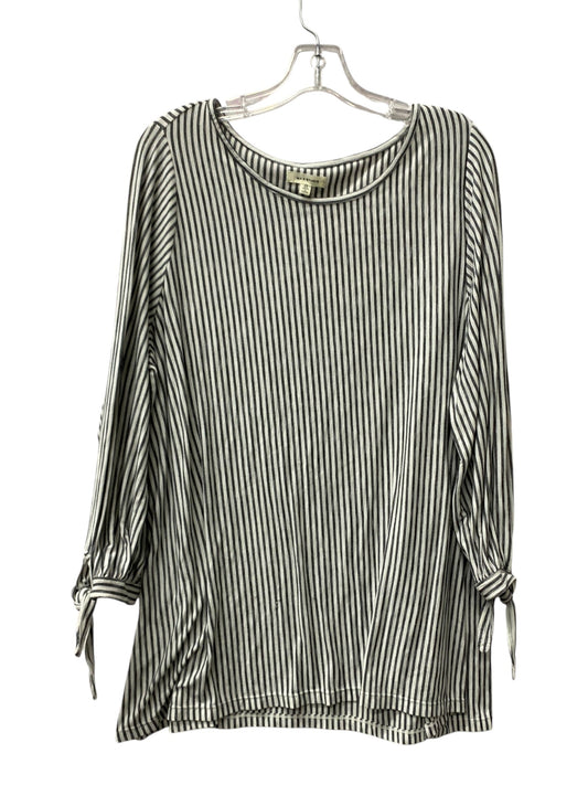 Top Ls By Max Studio In Black & White, Size:2X