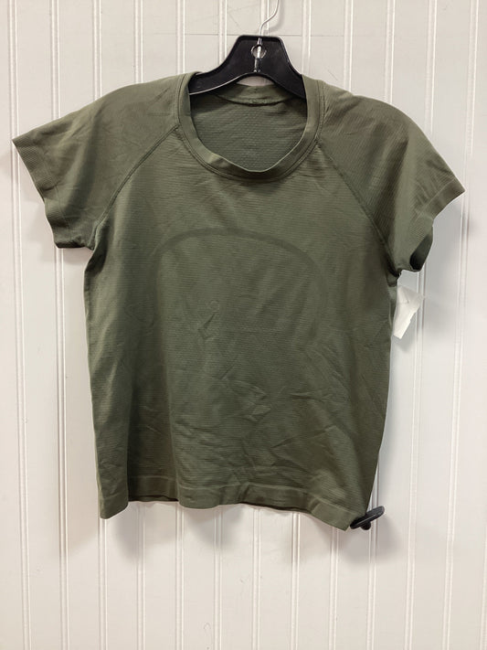 Athletic Top Ss By Lululemon In Green, Size:S