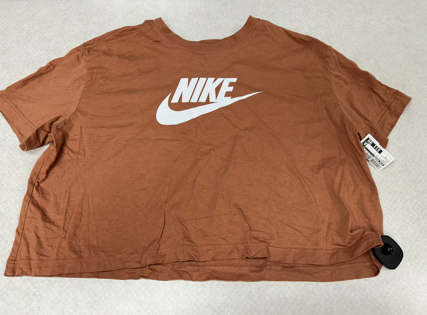 Athletic Top Ss By Nike Apparel In Brown, Size:Xl
