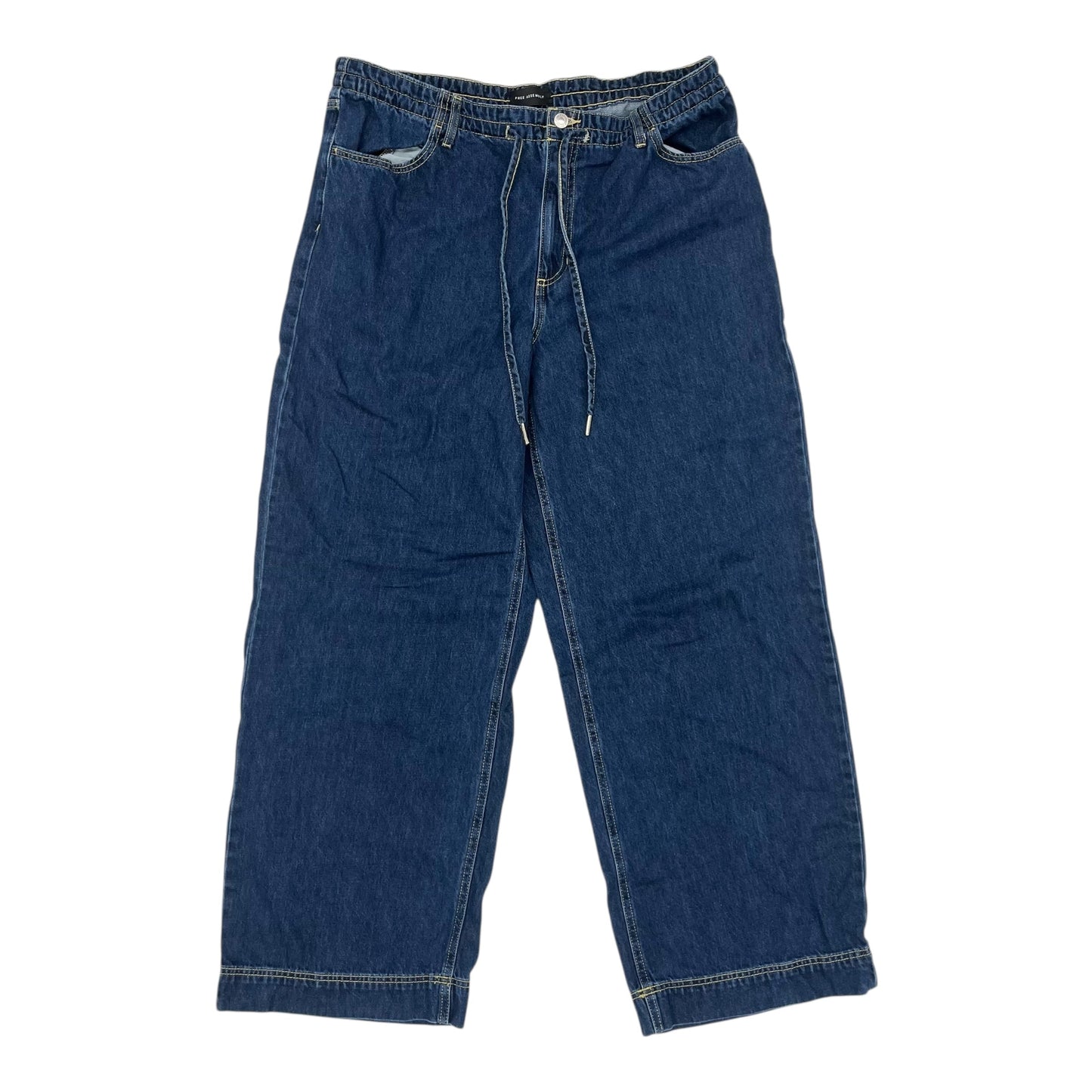 Jeans Wide Leg By Free Assembly In Blue Denim, Size:12