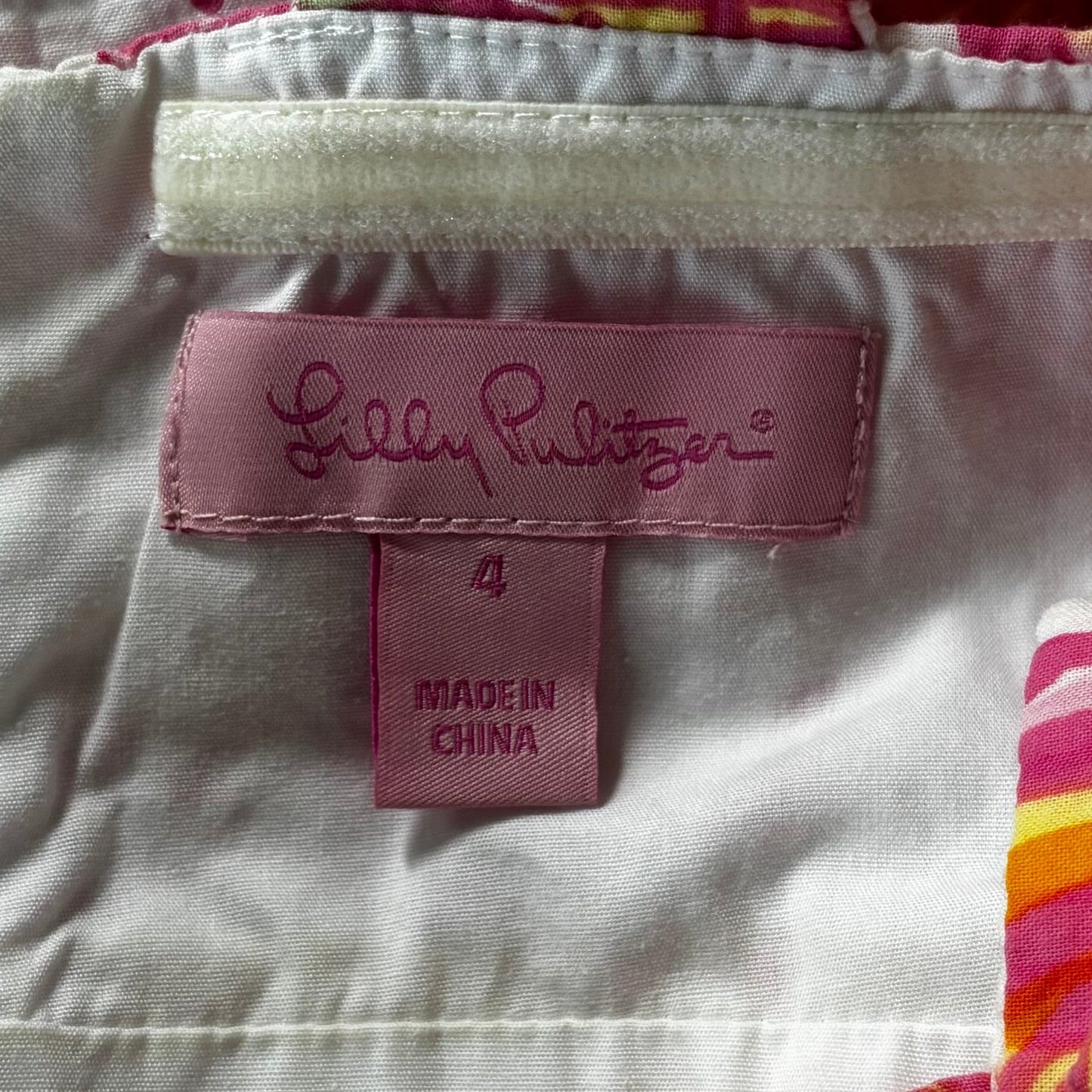 Dress Designer By Lilly Pulitzer In Pink & White, Size: S