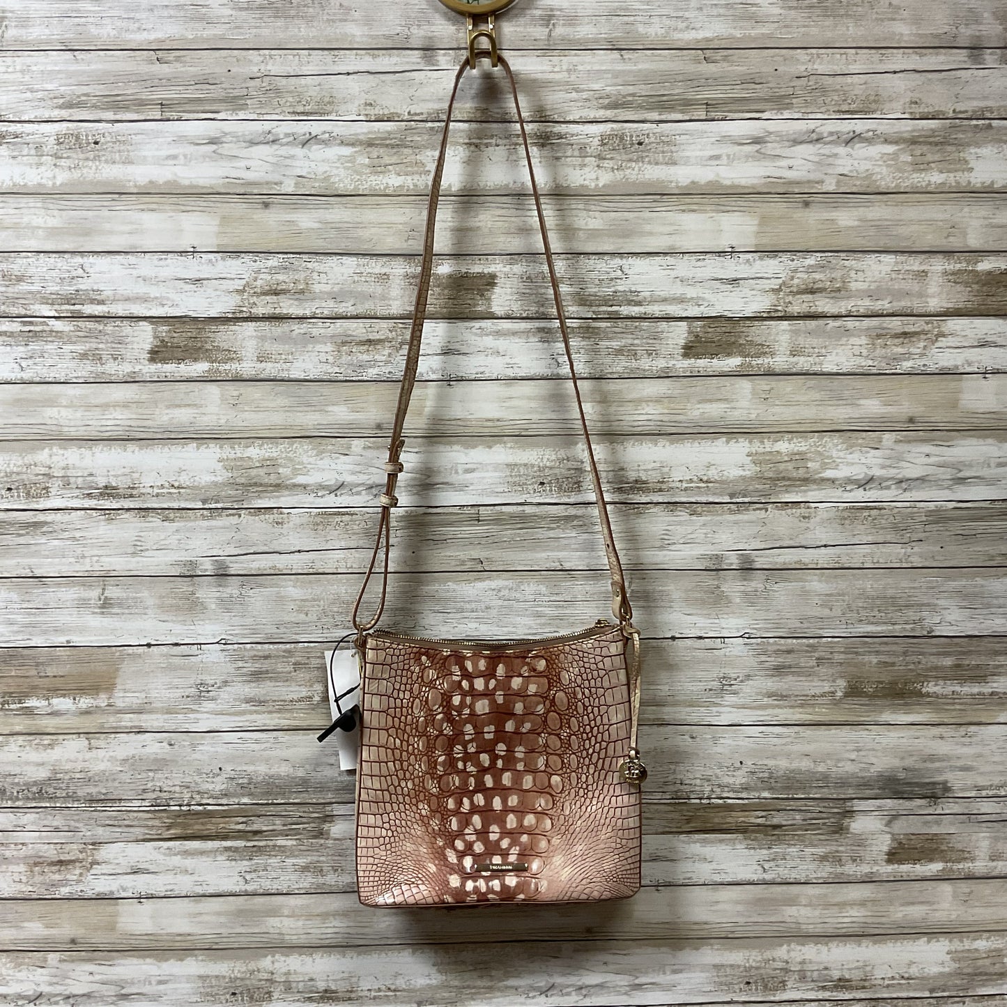 Crossbody Designer By Brahmin In Tan, Size:Medium