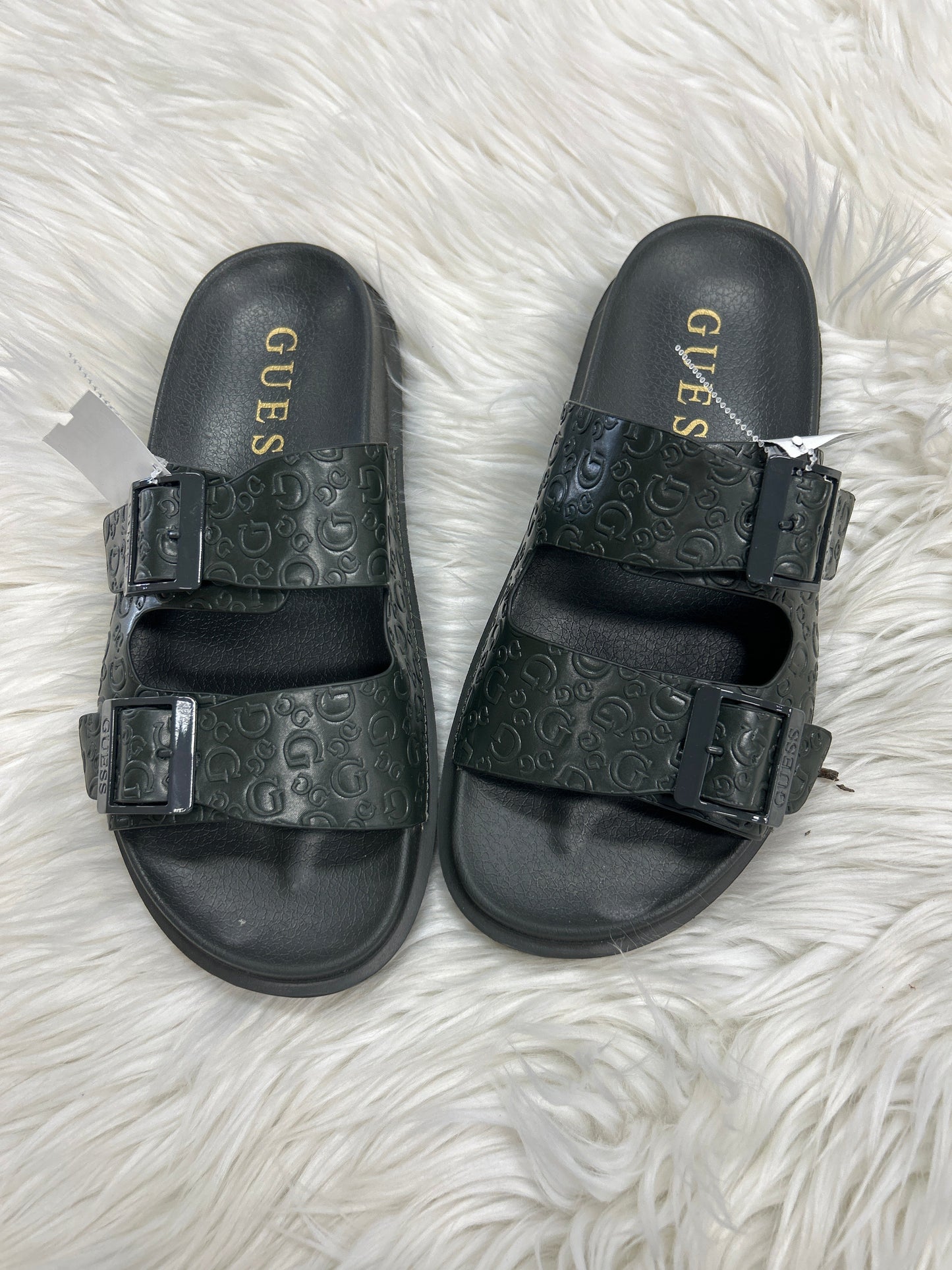 Sandals Flats By Guess In Black, Size:8