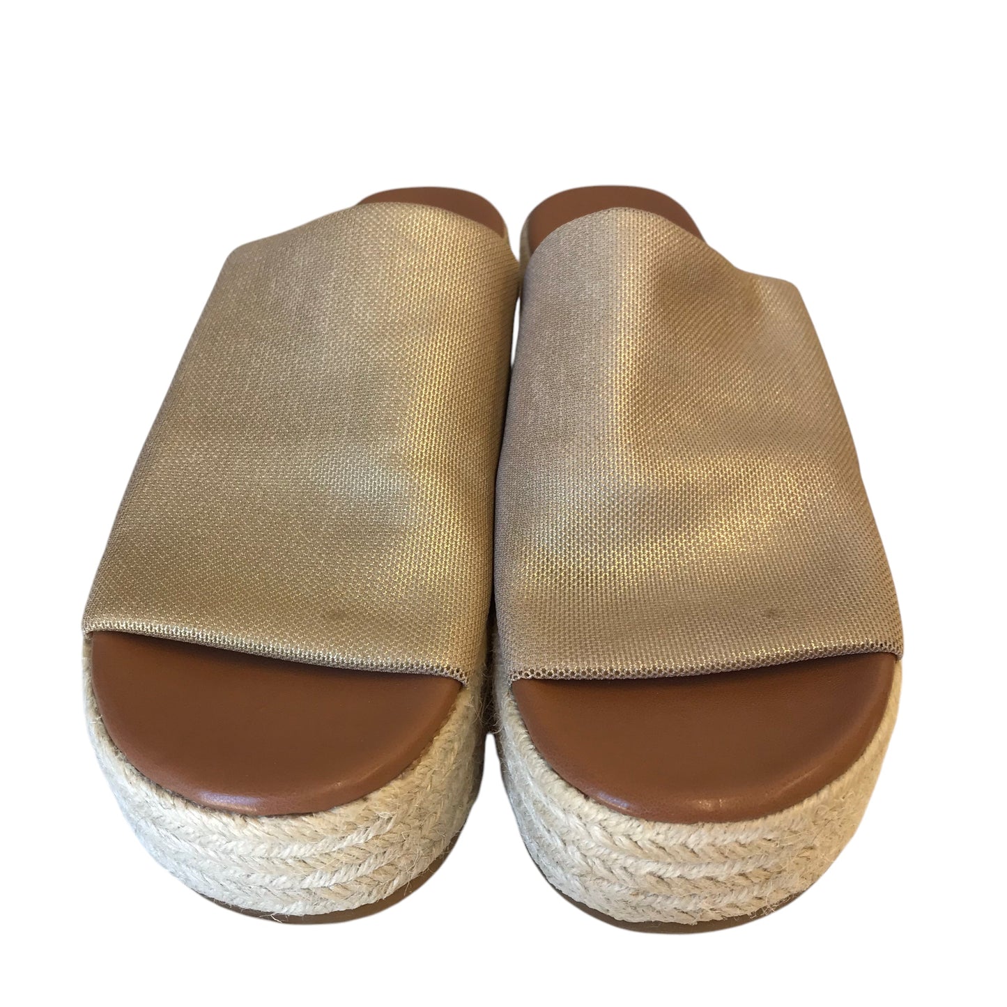 Sandals Heels Platform By Steve Madden In Tan, Size:6