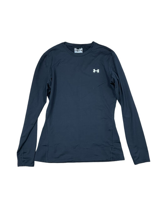 Athletic Top Ls Crewneck By Under Armour In Black, Size:L