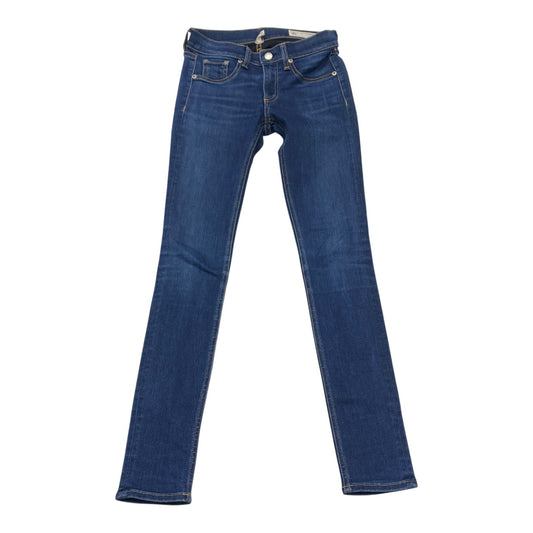 Jeans Skinny By Rag And Bone In Blue Denim, Size:0