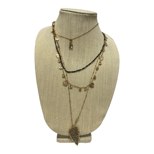 Necklace Layered By Express In Black & Gold
