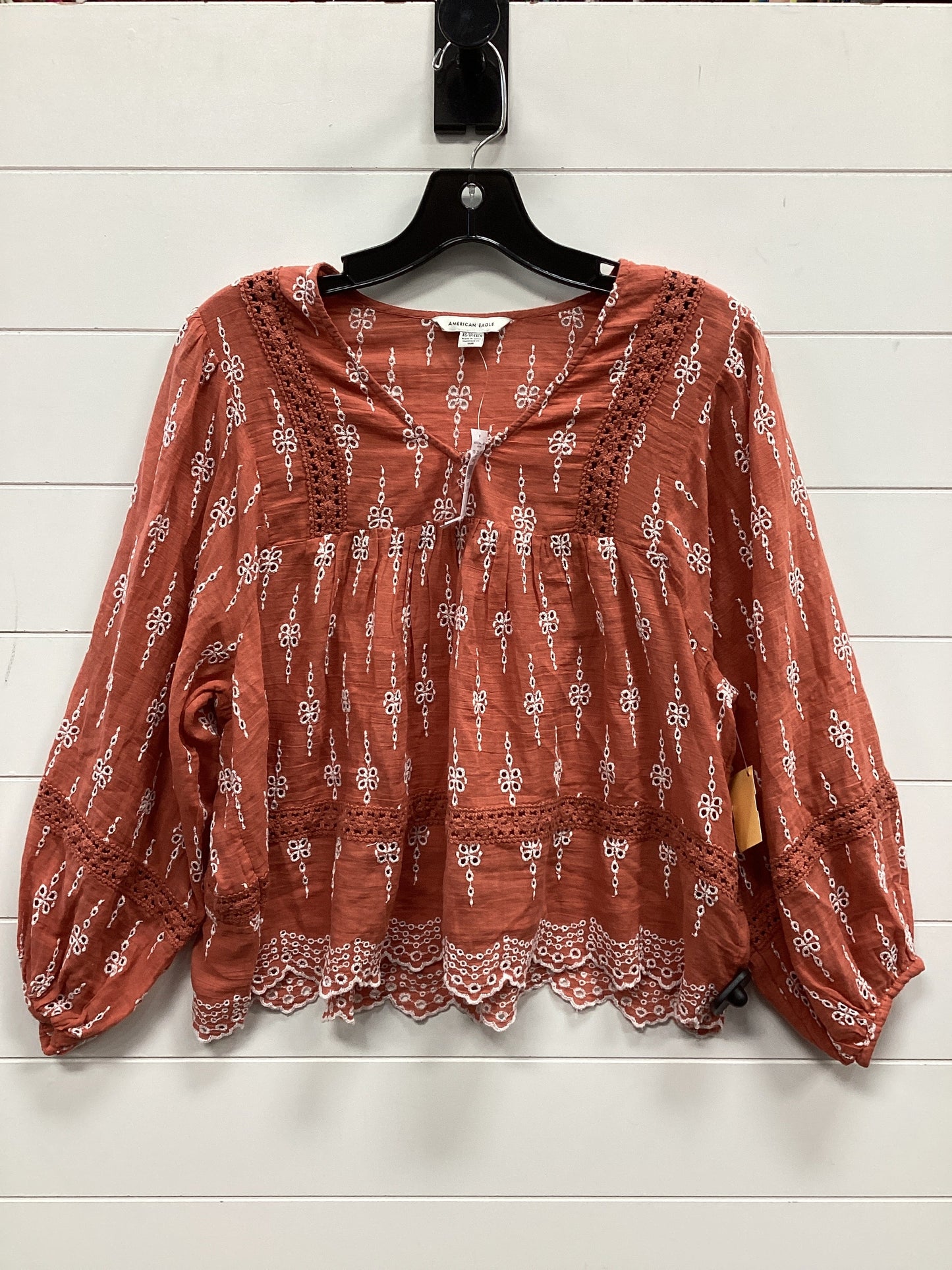 Top Ls By American Eagle In Orange, Size:Xs