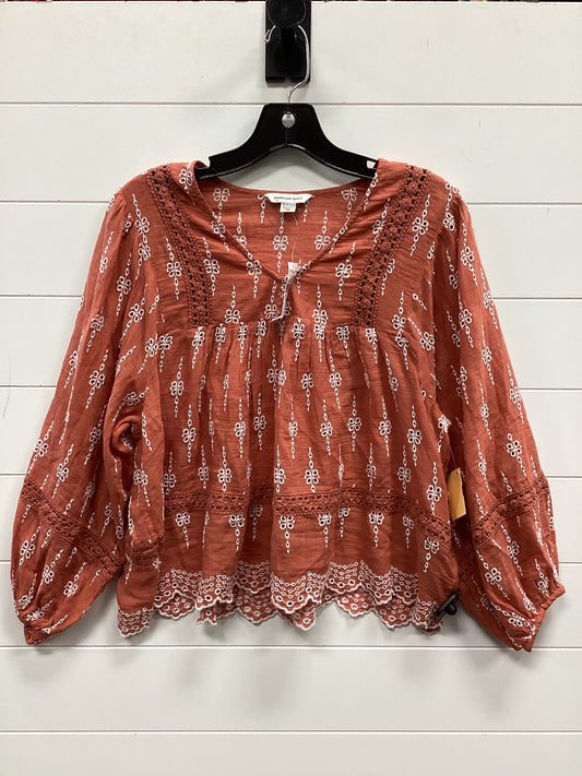 Top Ls By American Eagle In Orange, Size:Xs