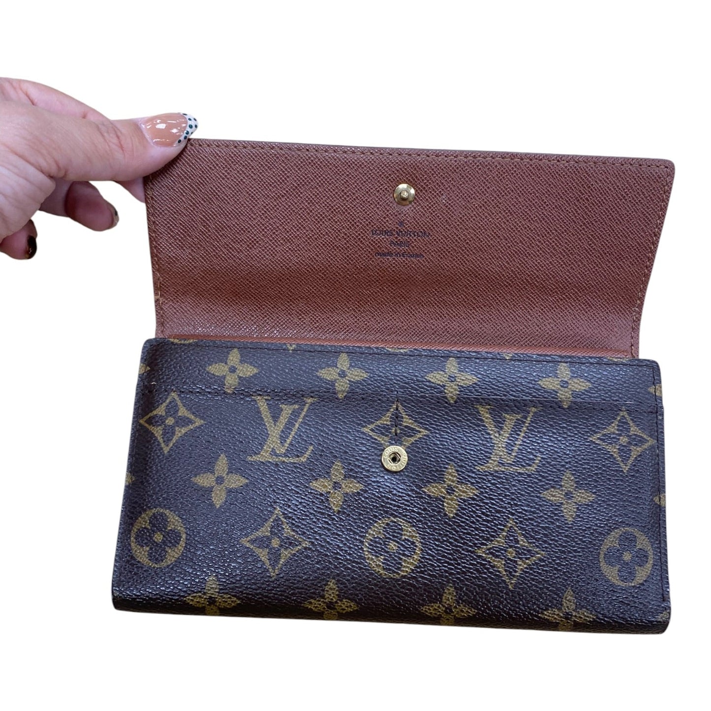 Wallet Luxury Designer By Louis Vuitton In Brown, Size:Medium