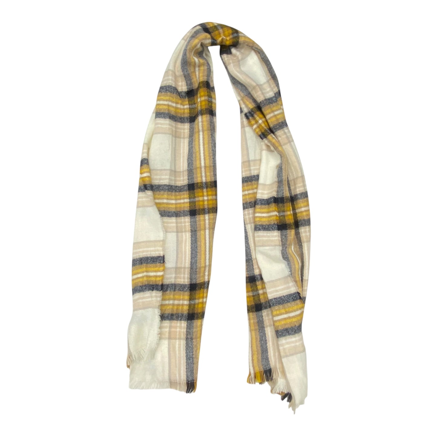 Scarf Long By H&M In Plaid Pattern