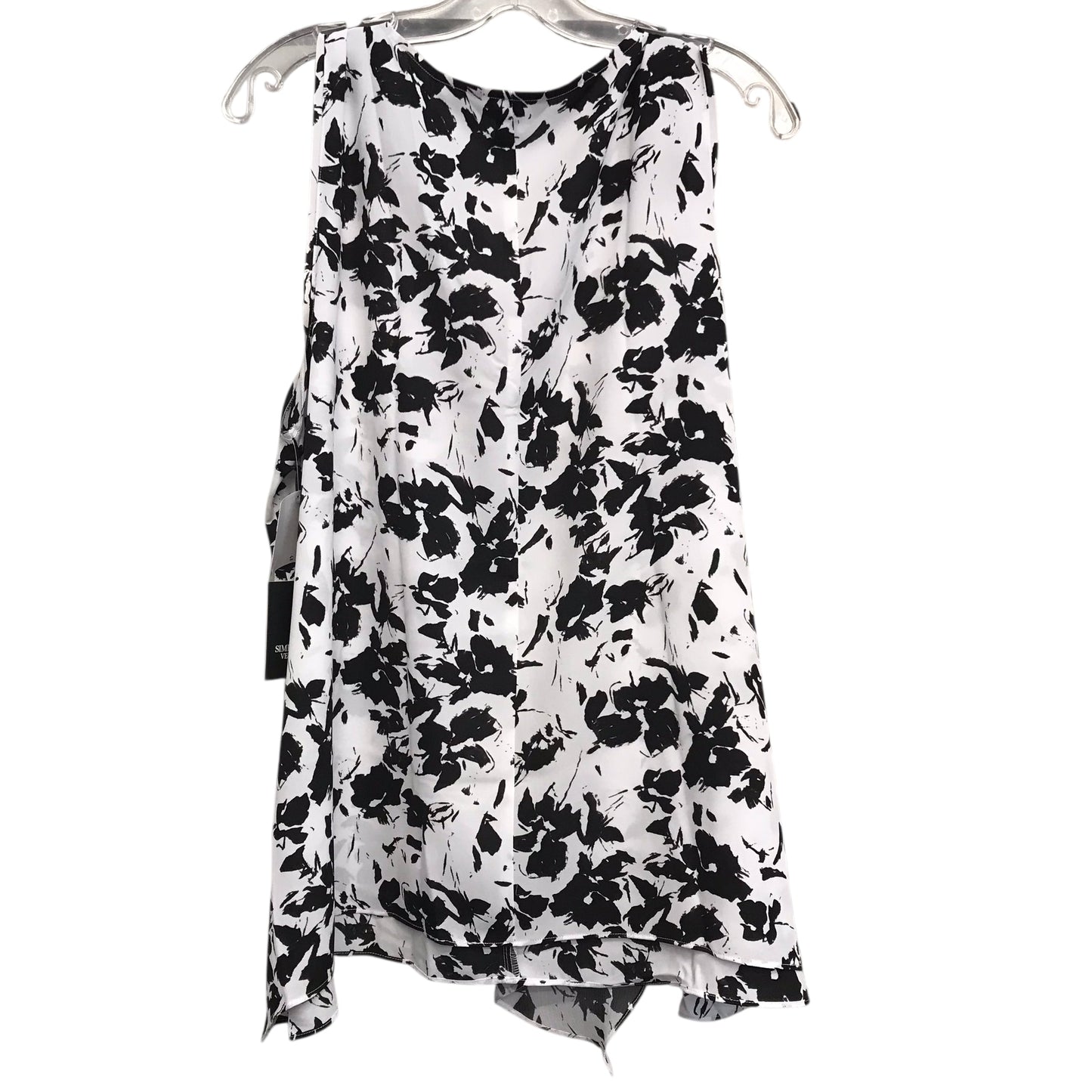 Top Sleeveless By Simply Vera In Black & White, Size:Xs