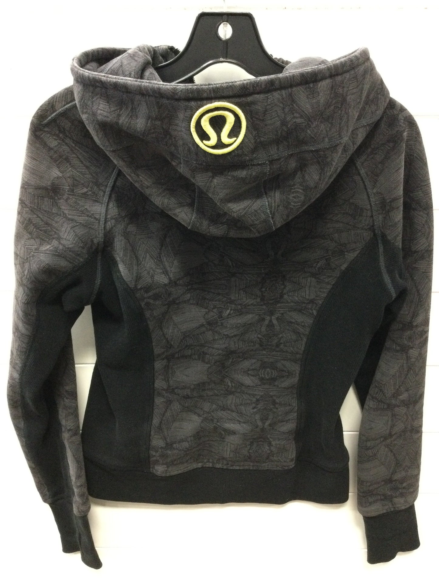 Athletic Jacket By Lululemon In Black & Grey, Size:6