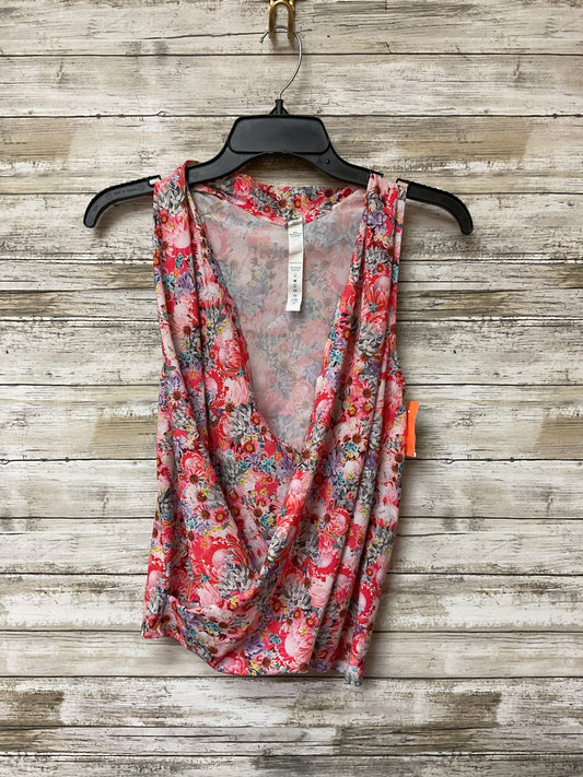 Athletic Tank Top By Lululemon In Floral Print, Size:4
