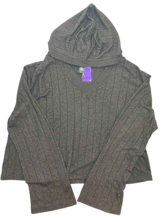 Athletic Sweatshirt Hoodie By Athleta In Black & Orange, Size:L