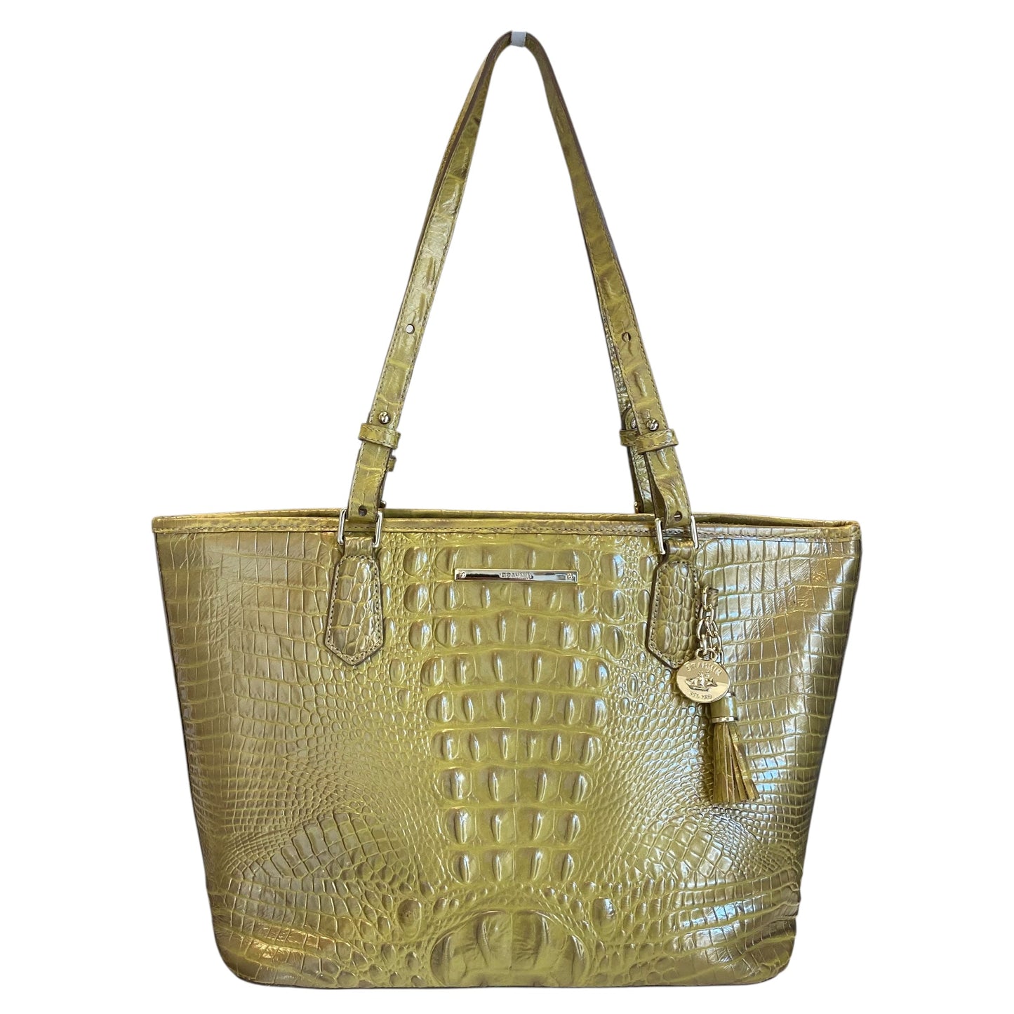 Handbag Designer By Brahmin In Gold, Size:Large
