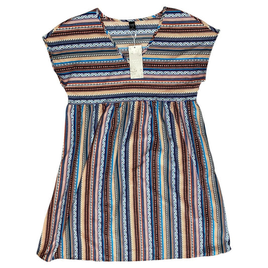Dress Casual Short By Clothes Mentor In Blue & Orange, Size:S
