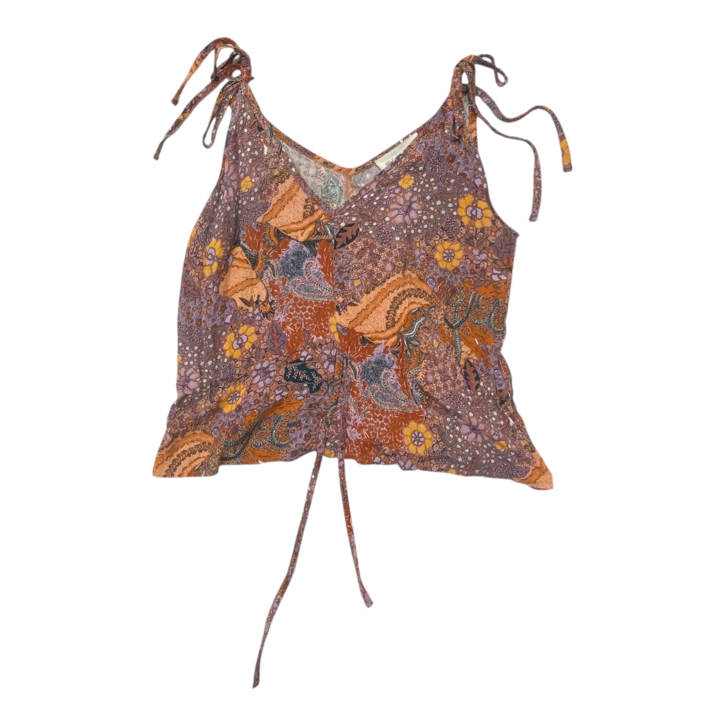 Top Sleeveless By Self Contrast In Multi, Size:S