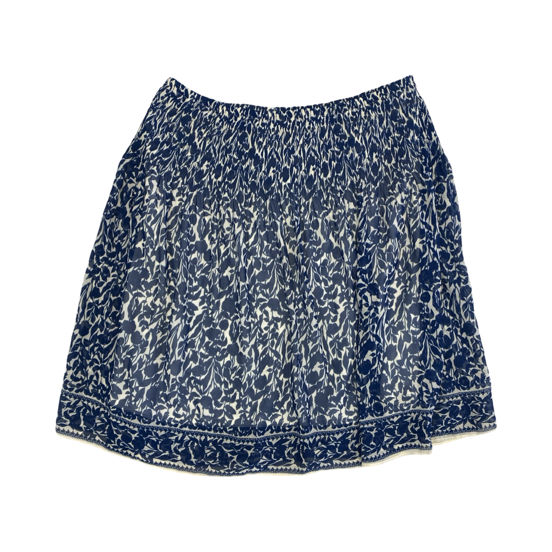 Skirt Mini & Short By Max Studio In Blue & White, Size:M
