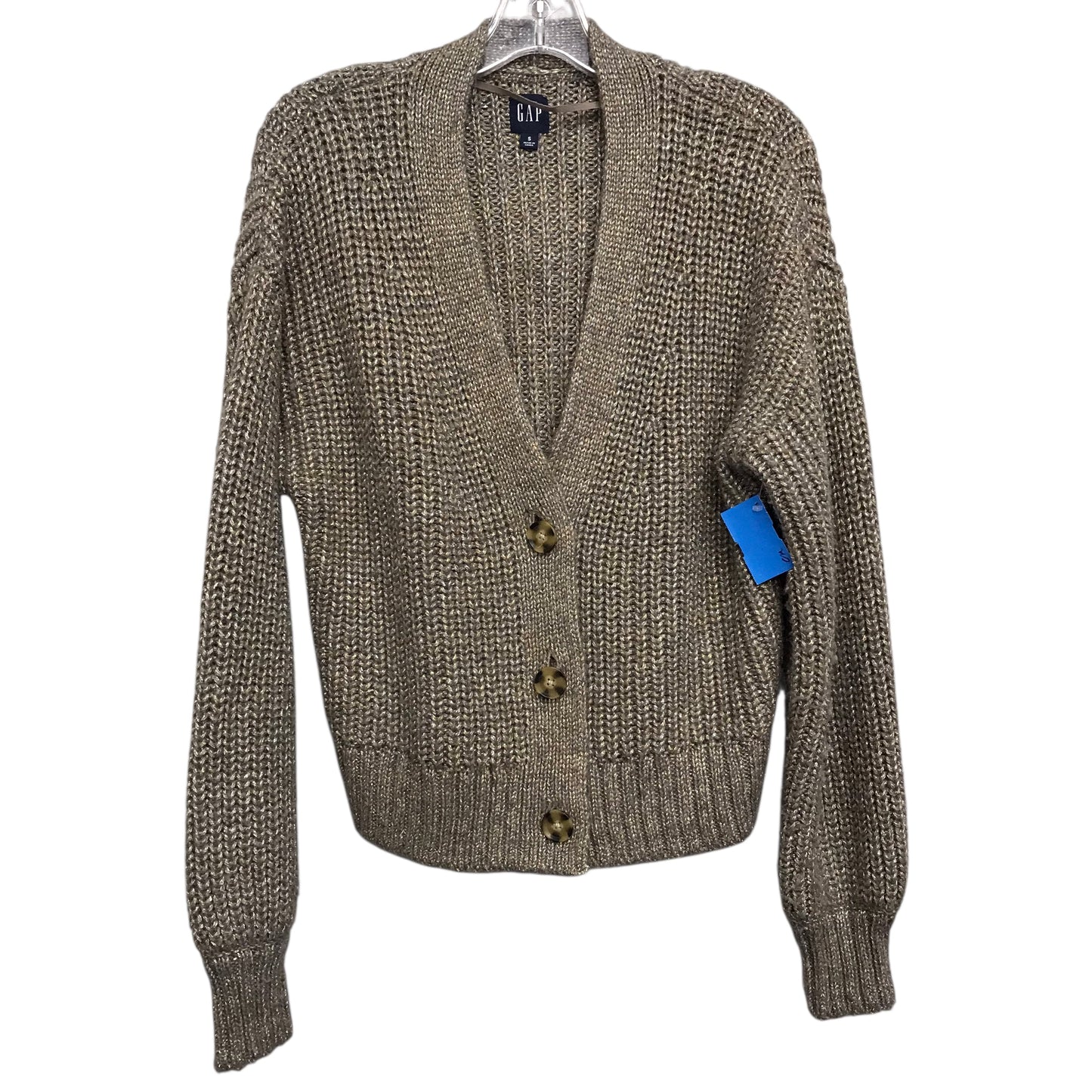 Cardigan By Gap In Gold & Silver, Size:S