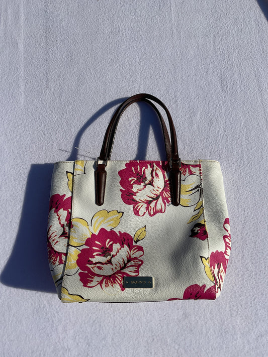 Handbag Designer By Brahmin In Floral Print, Size:Medium