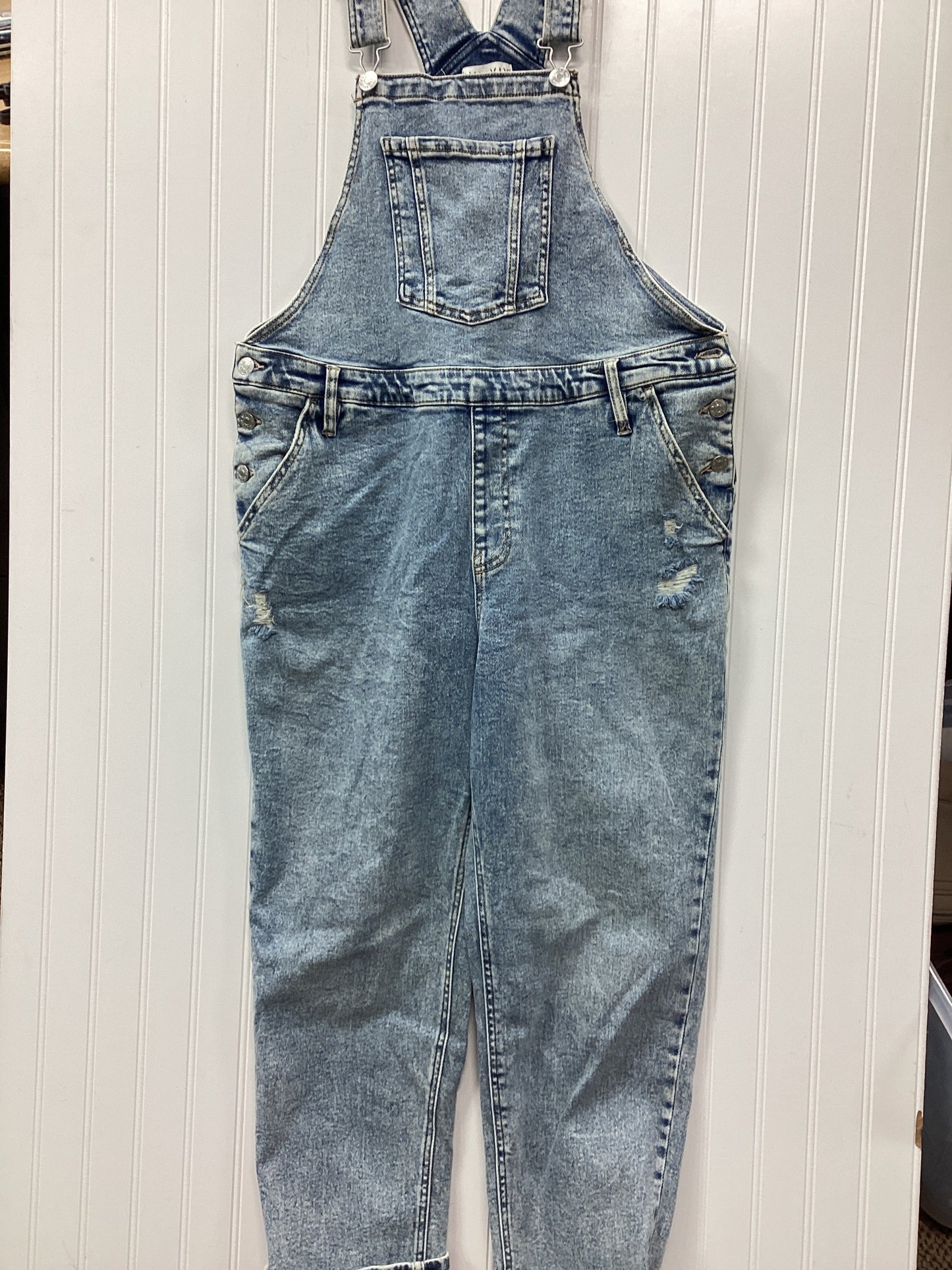 Overalls By Ava & Viv In Blue Denim, Size:Xl