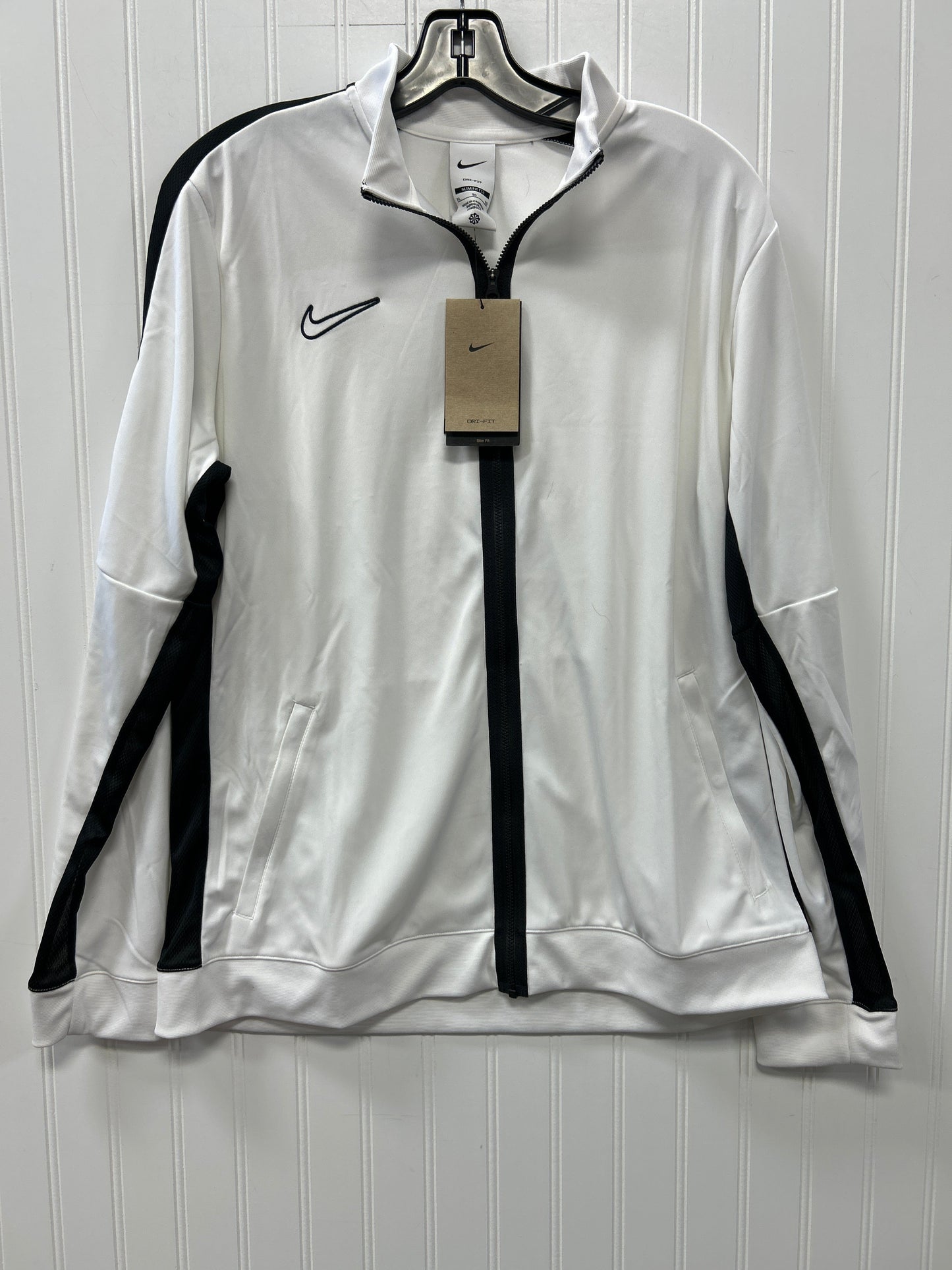Athletic Top Ls Collar By Nike Apparel In White, Size:Xl NWT