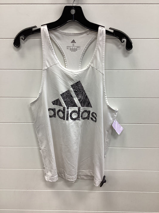 Athletic Tank Top By Adidas In White, Size:S