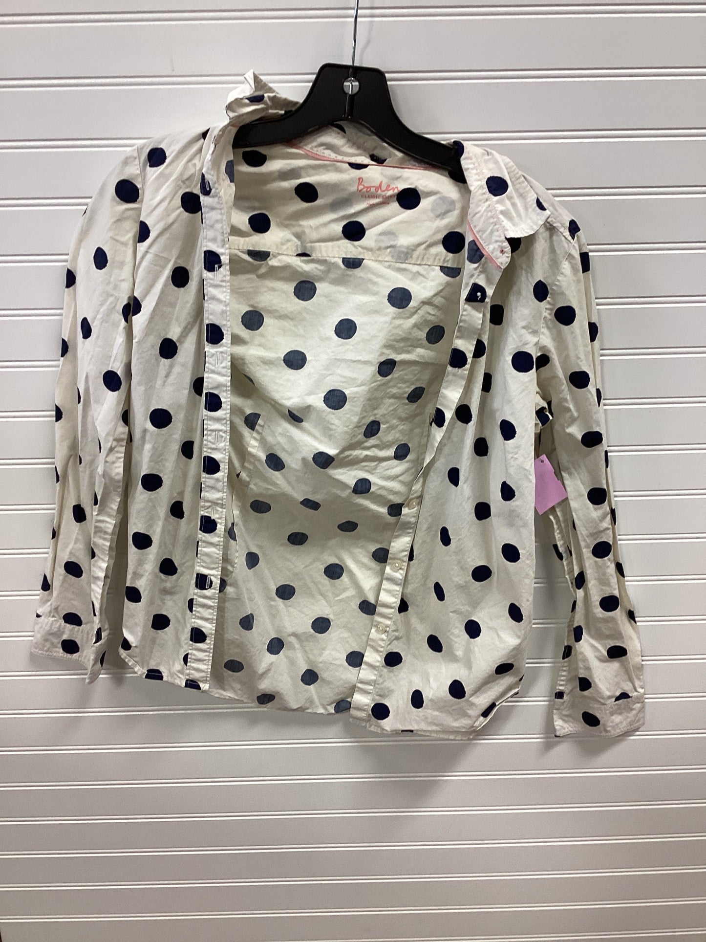 Blouse Ls By Boden In Polkadot Pattern, Size:S