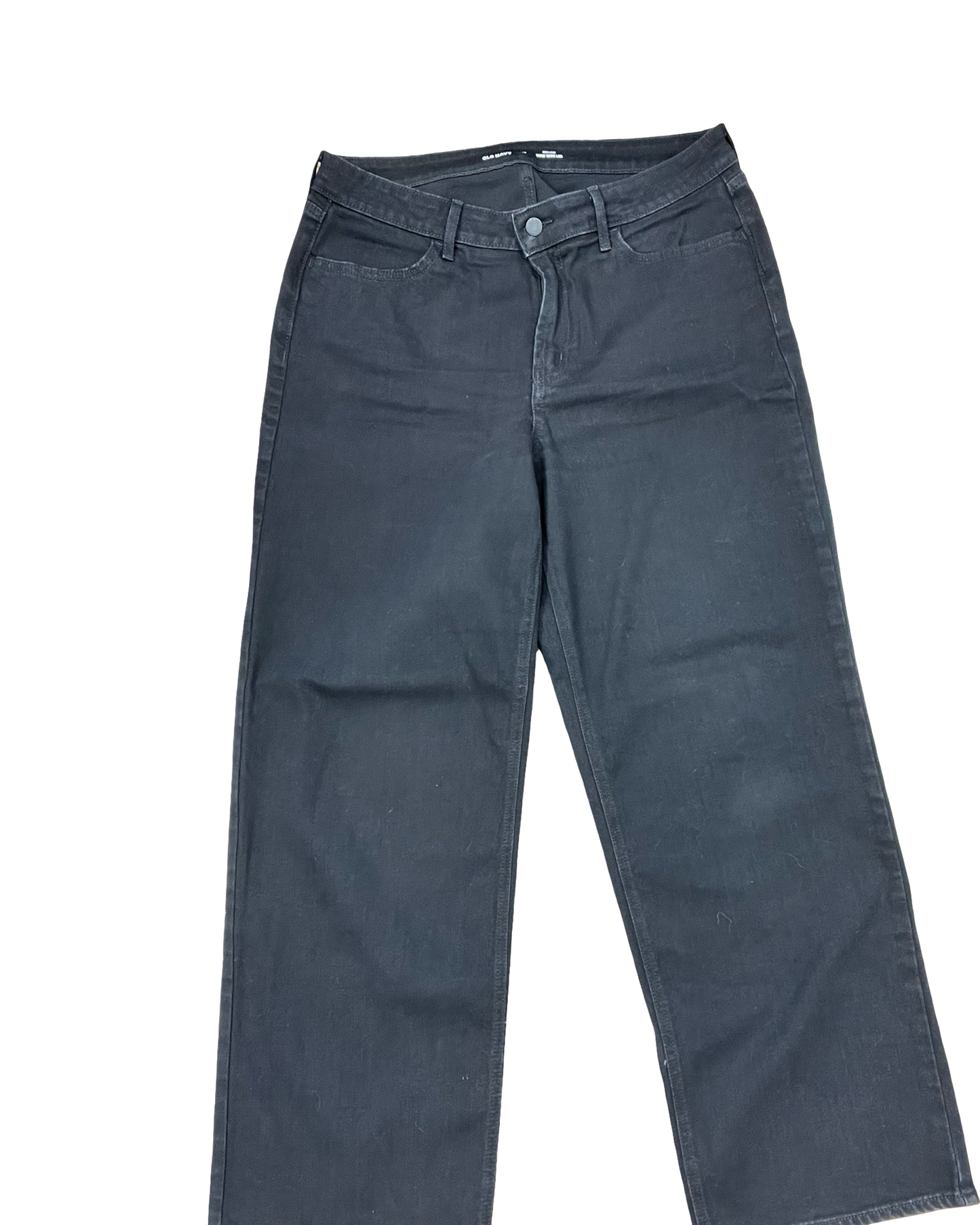 Jeans Wide Leg By Old Navy In Black Denim, Size:14