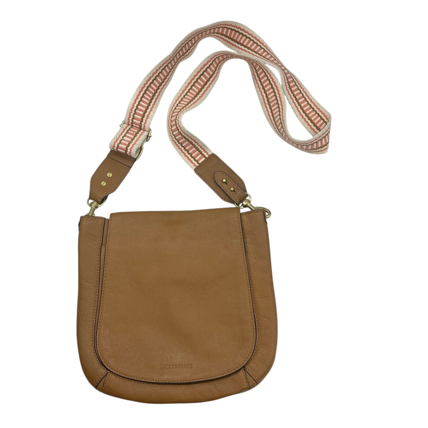 Crossbody Leather By Lucky Brand In Brown, Size:Medium