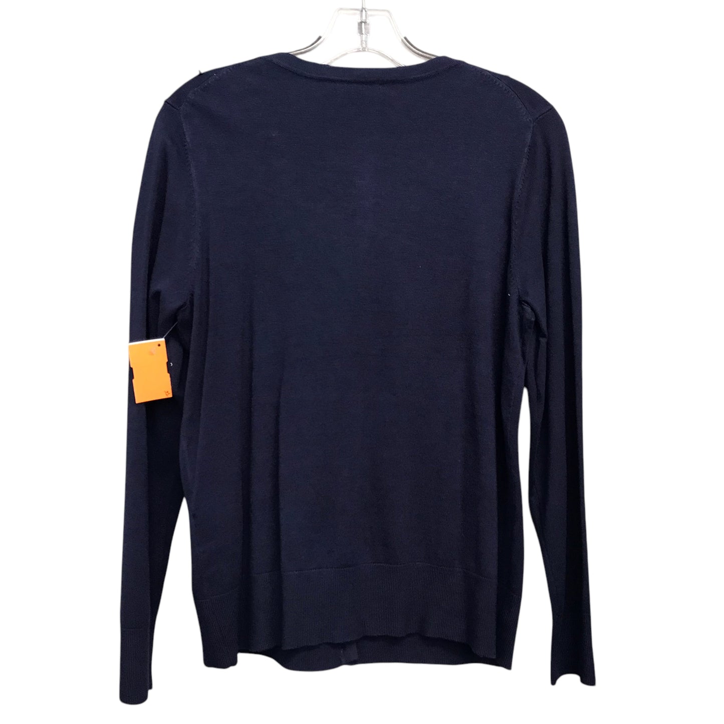 Sweater Cardigan By Charter Club In Navy, Size:L