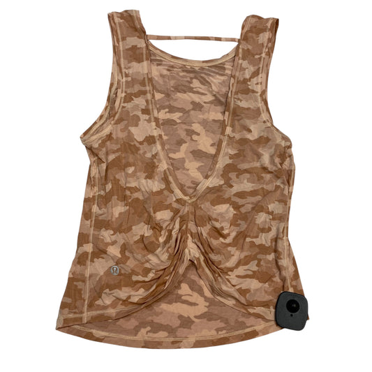 Athletic Tank Top Designer By Lululemon In Camouflage Print, Size:Xs