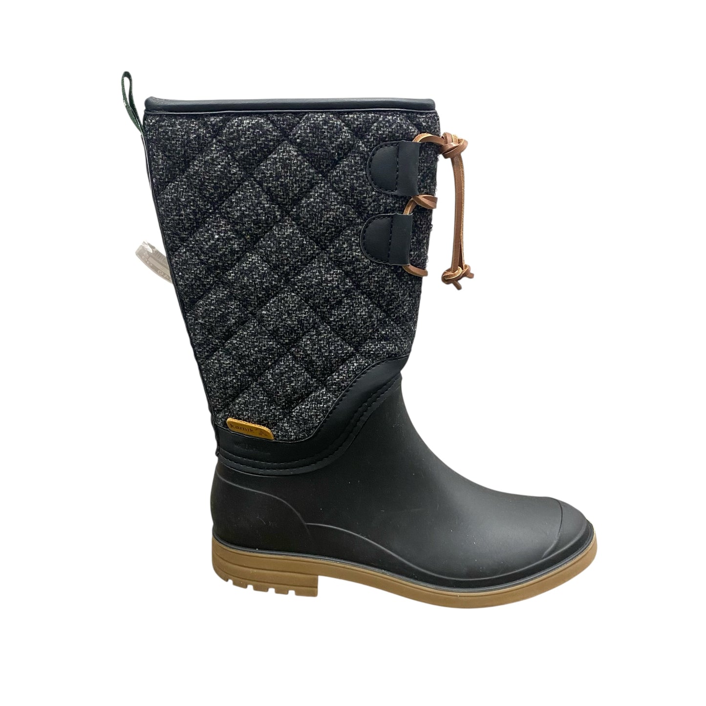 Boots Rain By Kamik In Black & Grey, Size:7