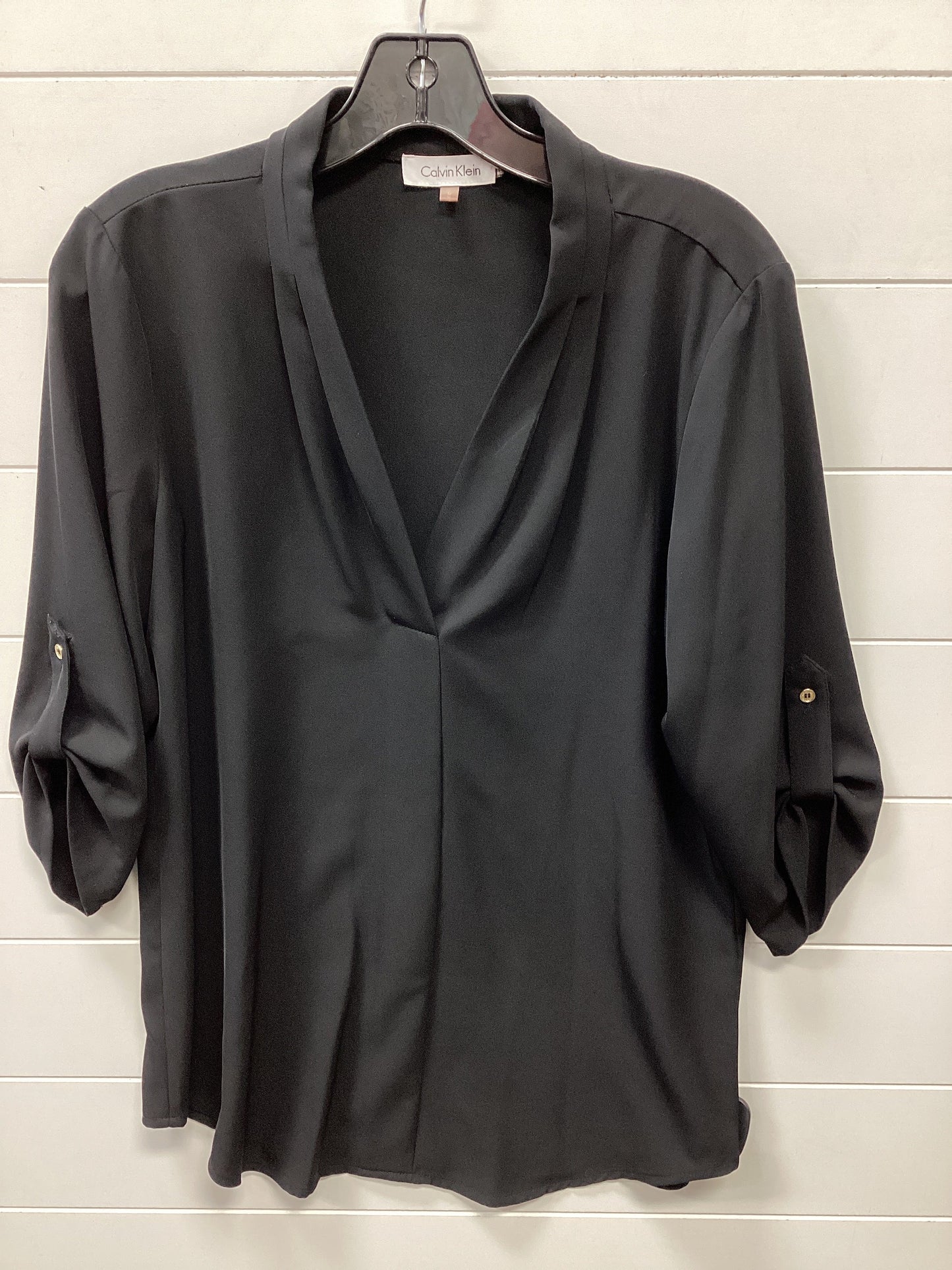 Top Ls By Calvin Klein In Black, Size:M