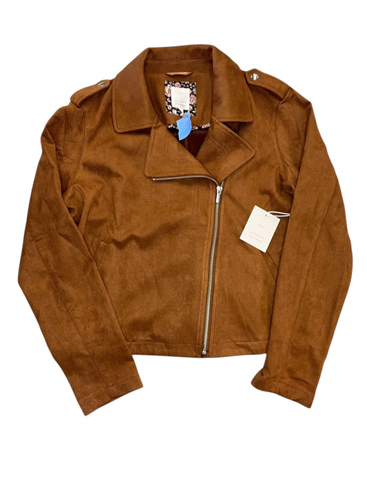 Jacket Moto By Lc Lauren Conrad In Brown, Size:L