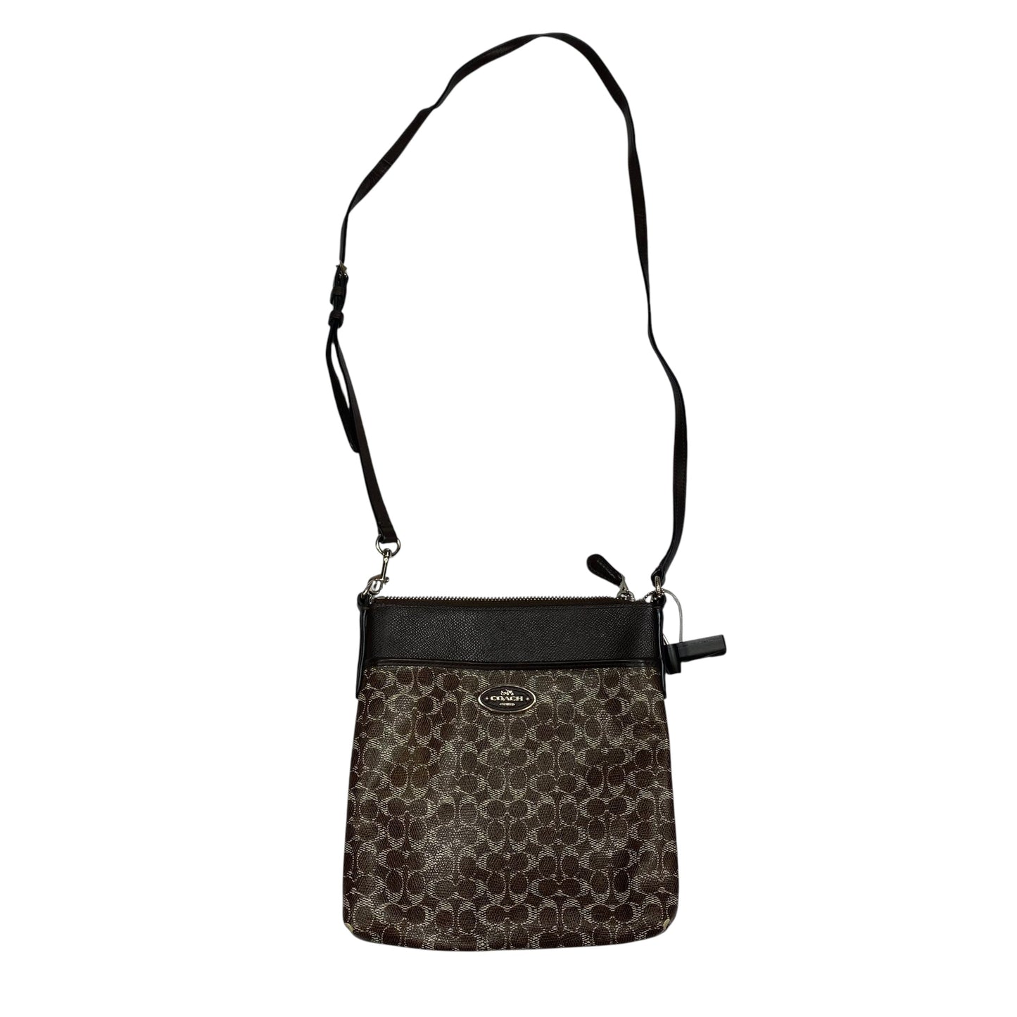Crossbody Designer By Coach In Brown, Size:Medium