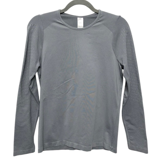 Athletic Top Ls Collar By Fabletics In Grey, Size:M
