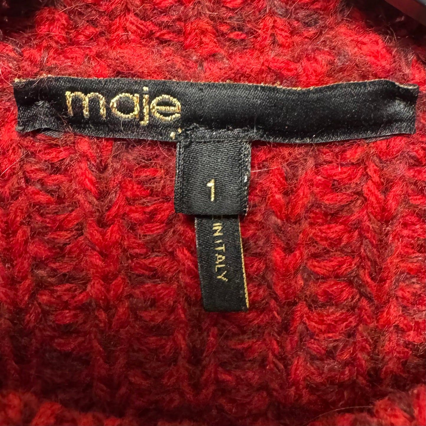 Wool Blend Sweater By Maje In Red, Size: S