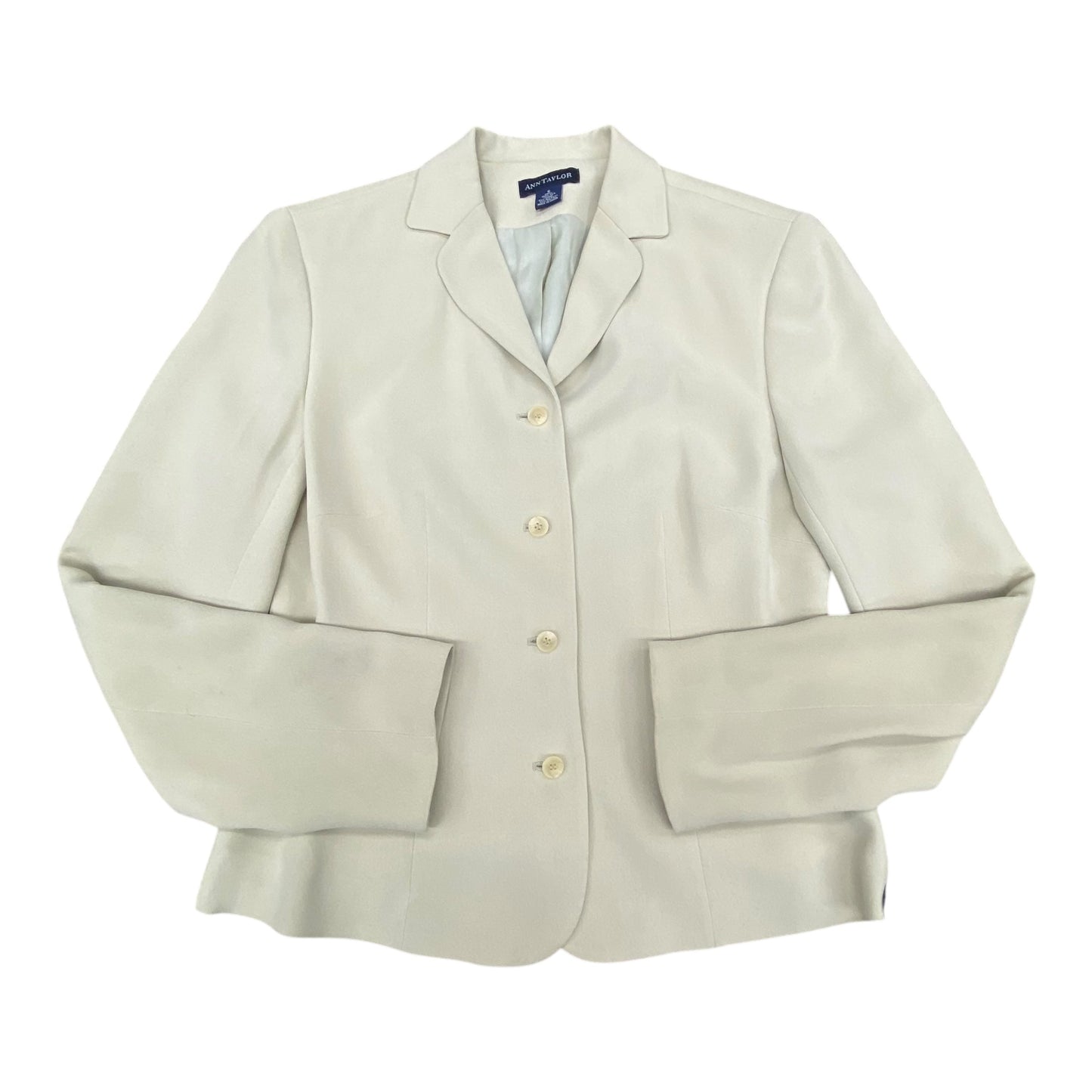 Blazer By Ann Taylor In Cream, Size:6