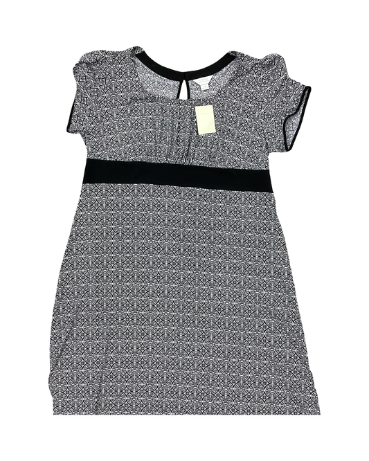 Dress Casual Midi By Cj Banks In Black & White, Size:1X